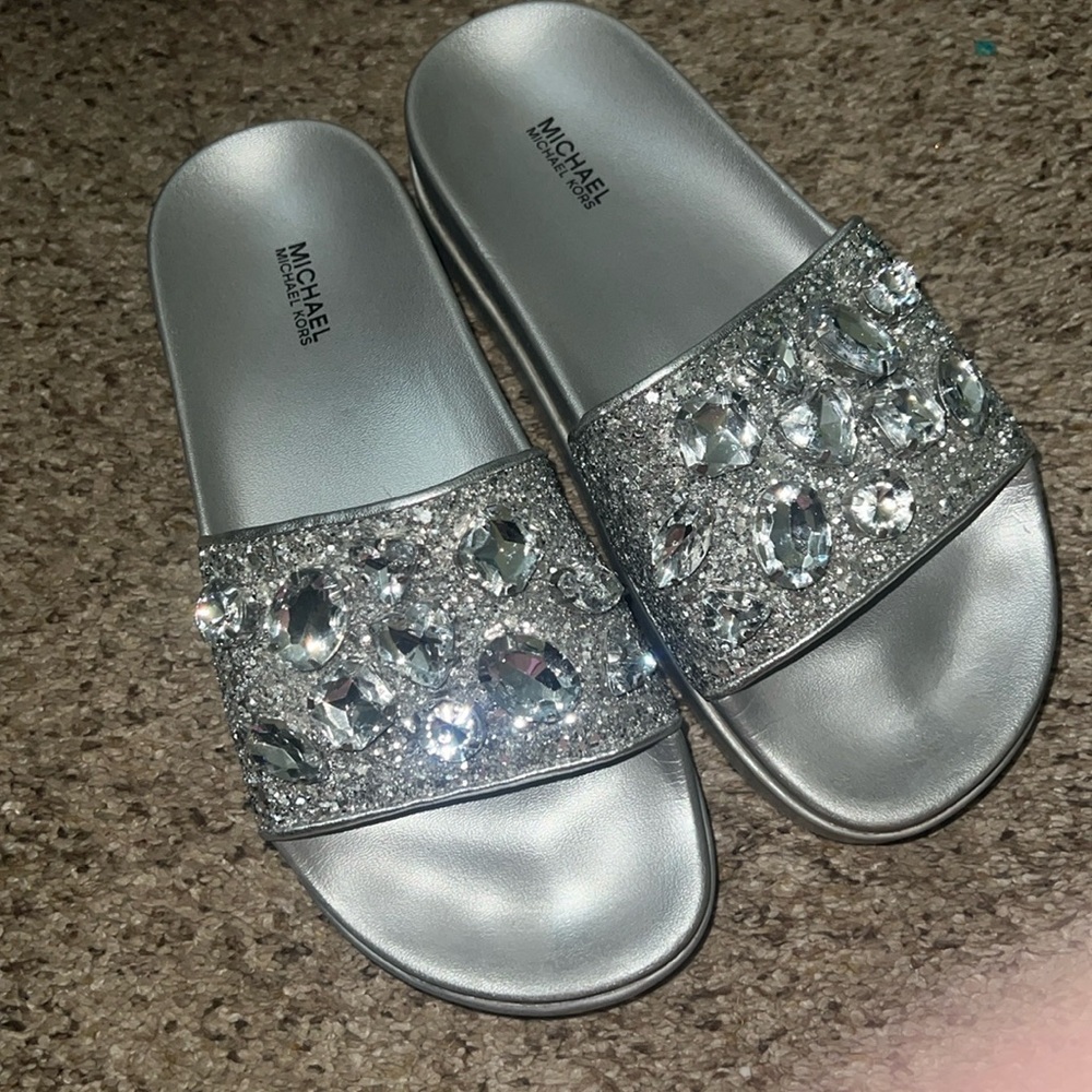 COPY - Gilmore Rhinestone Sparkly Slide Sandals Sz 7